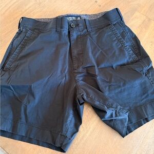 Abercrombie & Fitch Navy Flat Front Shorts
